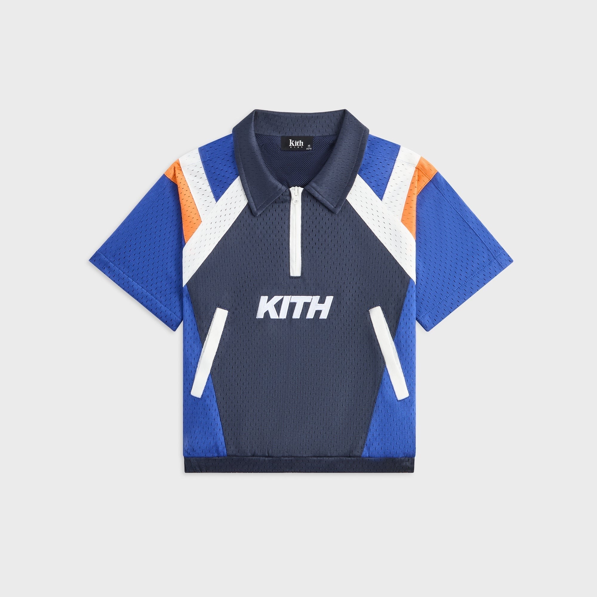 Kith Kids Linden Quarter Zip Mesh Polo - Nocturnal