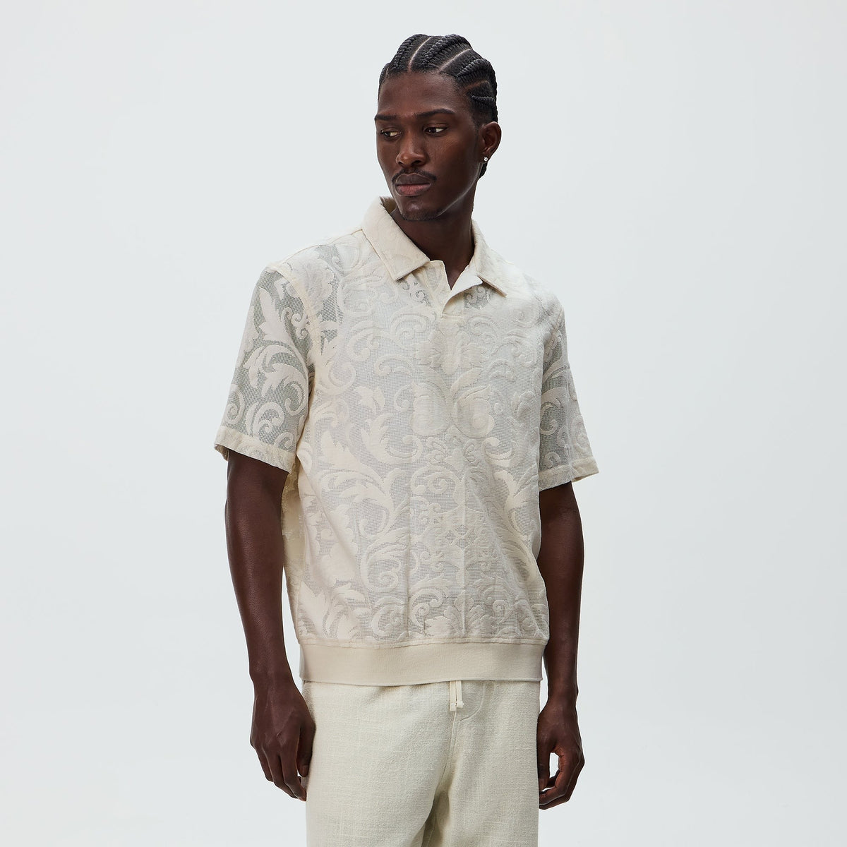 Kith Knit Lace Leo Polo - Sandrift
