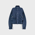 The Attico Bomber Jacket - Washed Blue