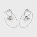 Justine Clenquet Eva Pearl Earrings - Silver