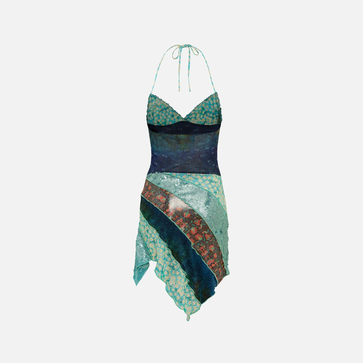 Siedres Nera Asymetric Mini Dress - Multi