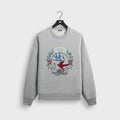 Kith Swallow Emblem Nelson Crewneck - Mid Heather Grey