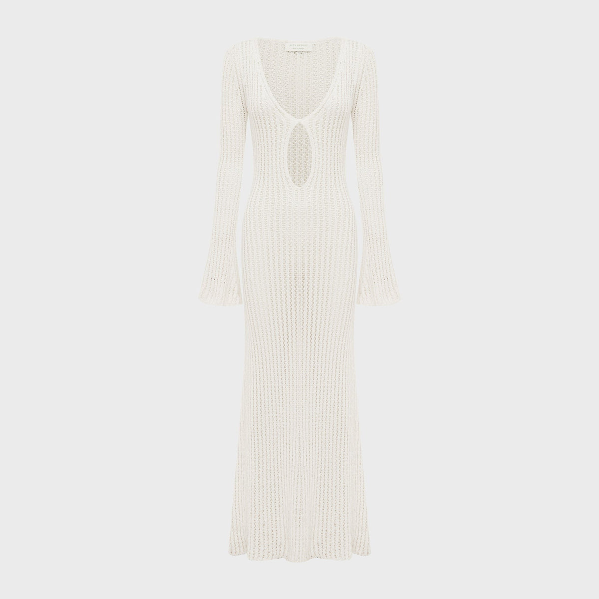 Asta Resort Fernanda Long Sleeve Crochet Dress - Salt Sequin