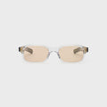 Flatlist Hanky Sunglasses - Clear Crystal Olive Horn / Peach