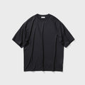 ATON Royal Wool Jersey Loose Fit Tee - Black