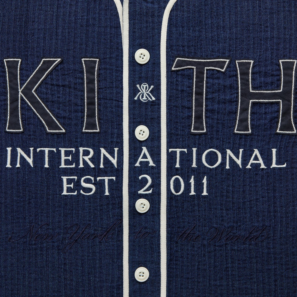 Kith Indigo Seersucker Daley Shirt - Dark Indigo