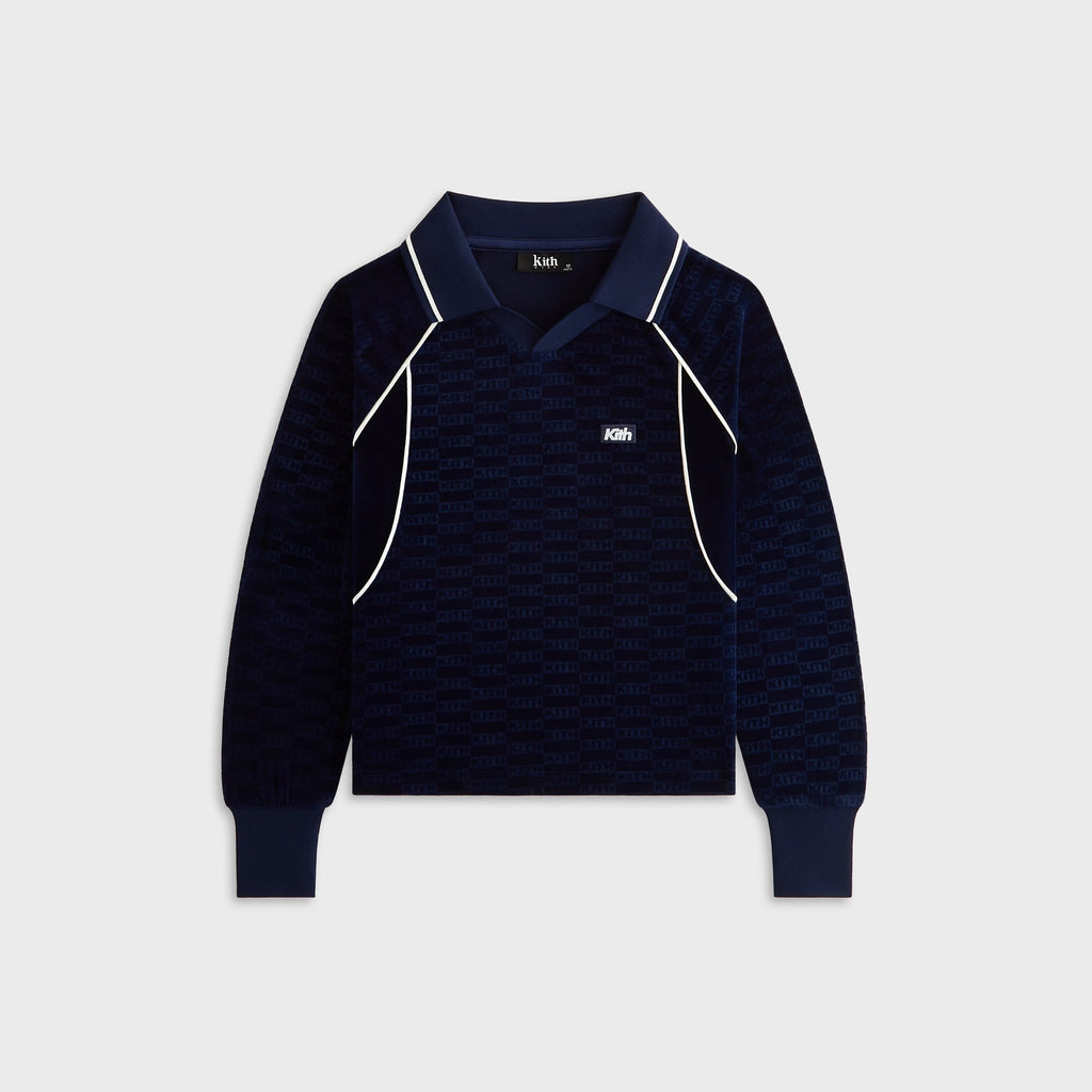 Kith Kids Monogram Velour Soccer Jersey - Nocturnal