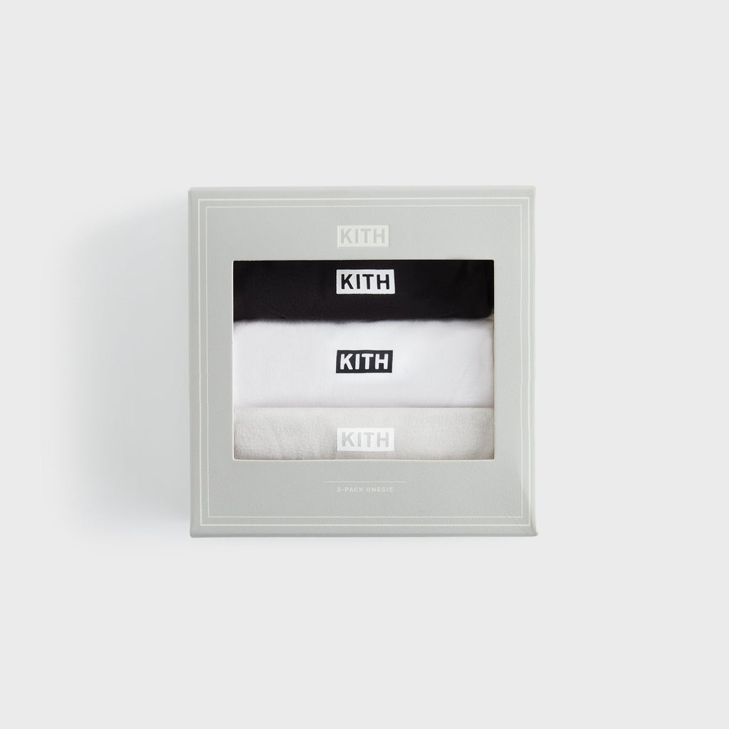 Kith Baby 3-Pack Origins Bodysuit - Black
