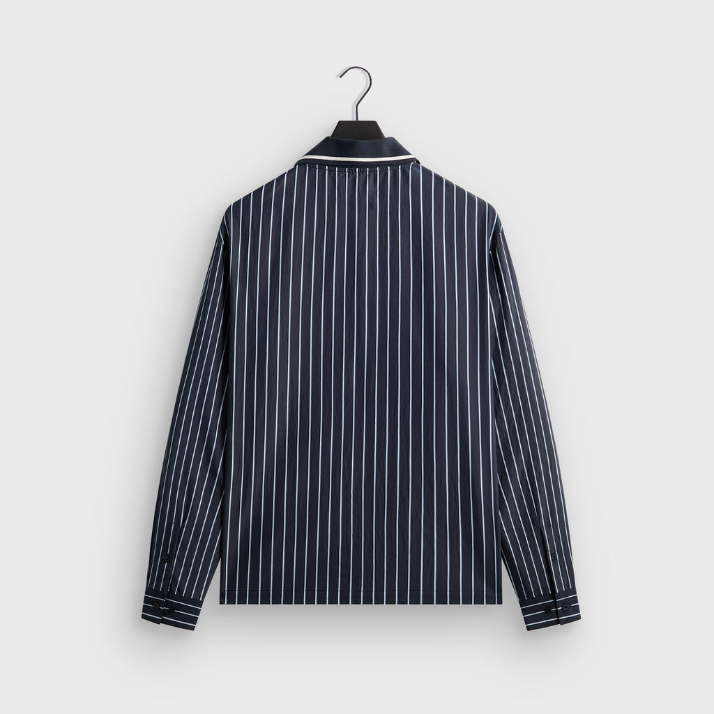 Kith Striped Poplin Long Sleeve Thompson Zip Front Shirt - Blend