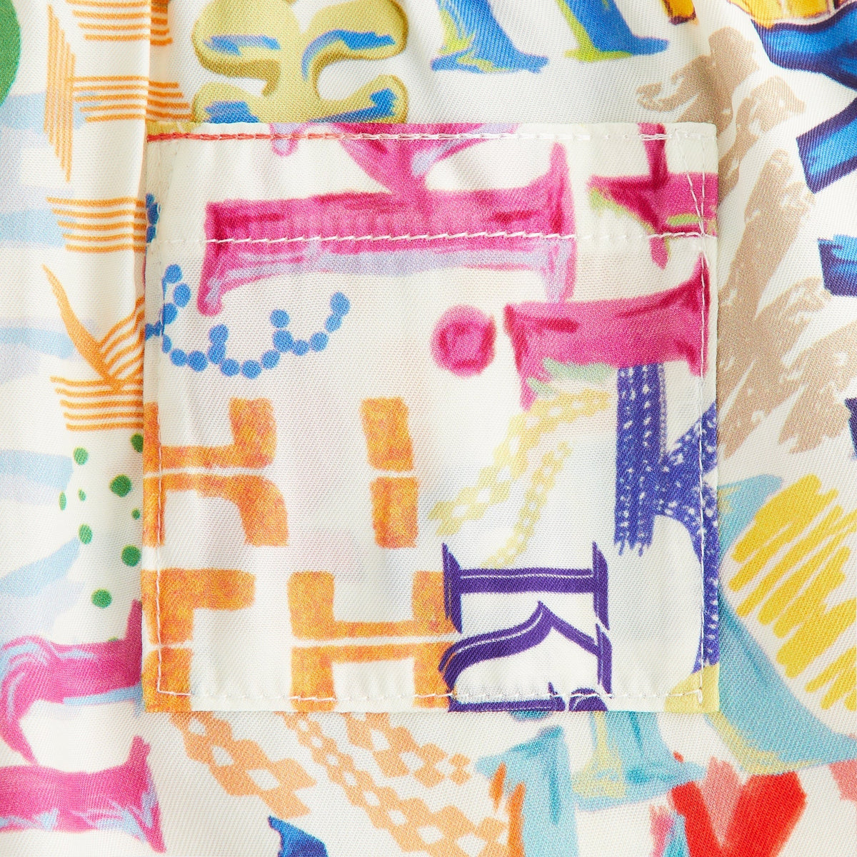 Kith Kids Thompson Camp Sketched Monogram Short - Silk