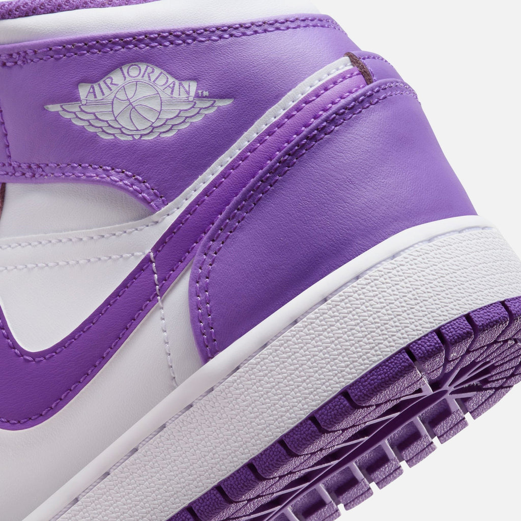 Nike Grade School Air Jordan 1 Mid - Purple Venom / White