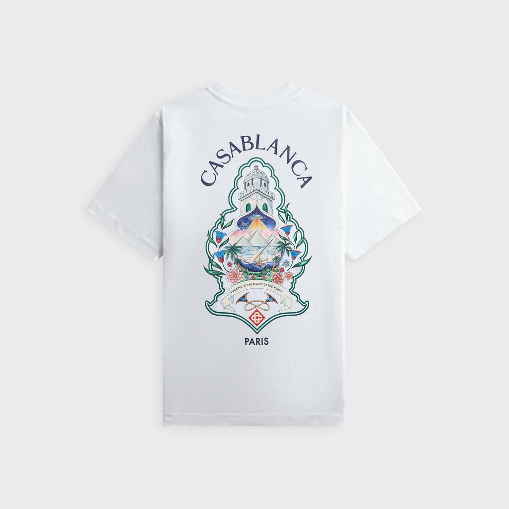 Casablanca Hotel Emblem Short Sleeve Tee - White
