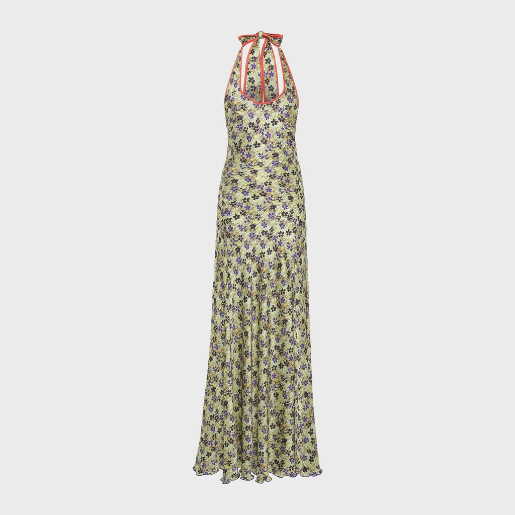 Siedres Samy Floral Print Open-Back Maxi Dress - Multi
