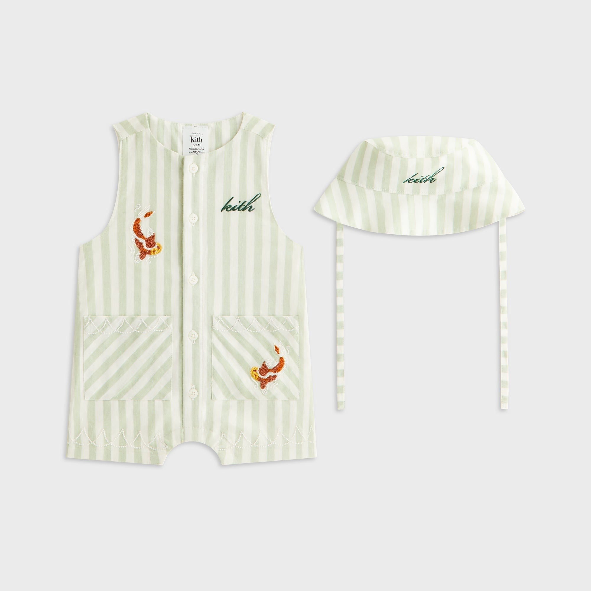 Kith Baby Embroidered Odin Shortall Set - Sage