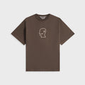 Brain Dead Heavyweight 3D Embroidery Logo Head Tee - Brown