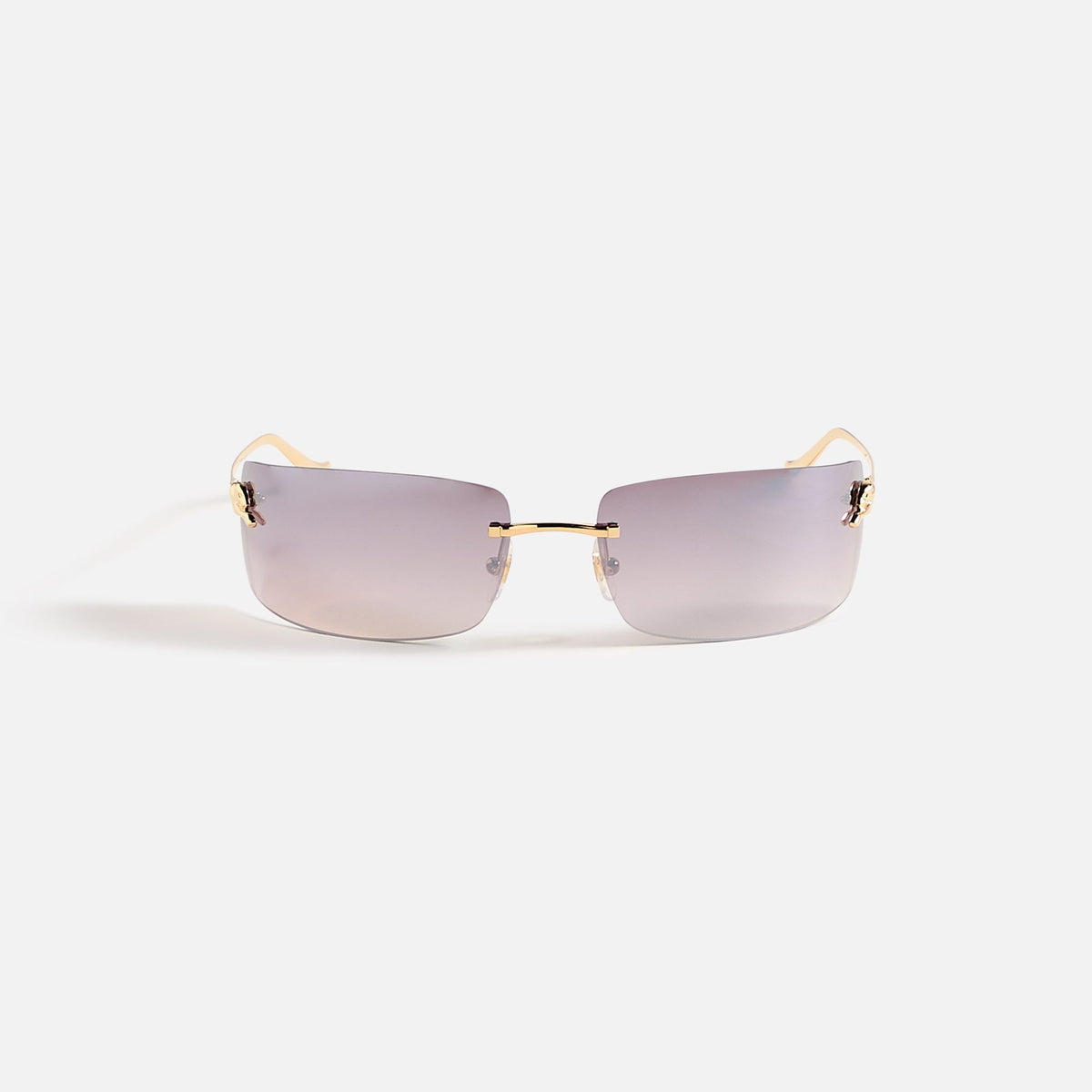 Cartier Panthere Square Sunglasses - Gold / Red