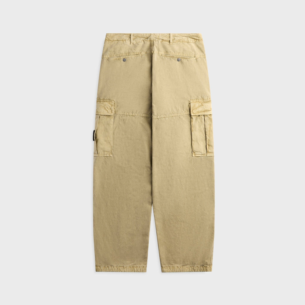 Stone Island Mineral Dyed Panama Cotton Cargo Pant - Military Green