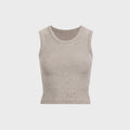Isa Boulder Inverse Crop Top - Light Grey