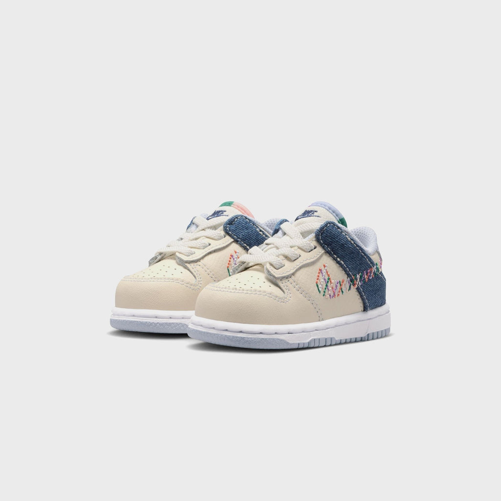 Nike TD Dunk Low - Soft Pearl / Blue Denim / Midnight Navy / Multicolor