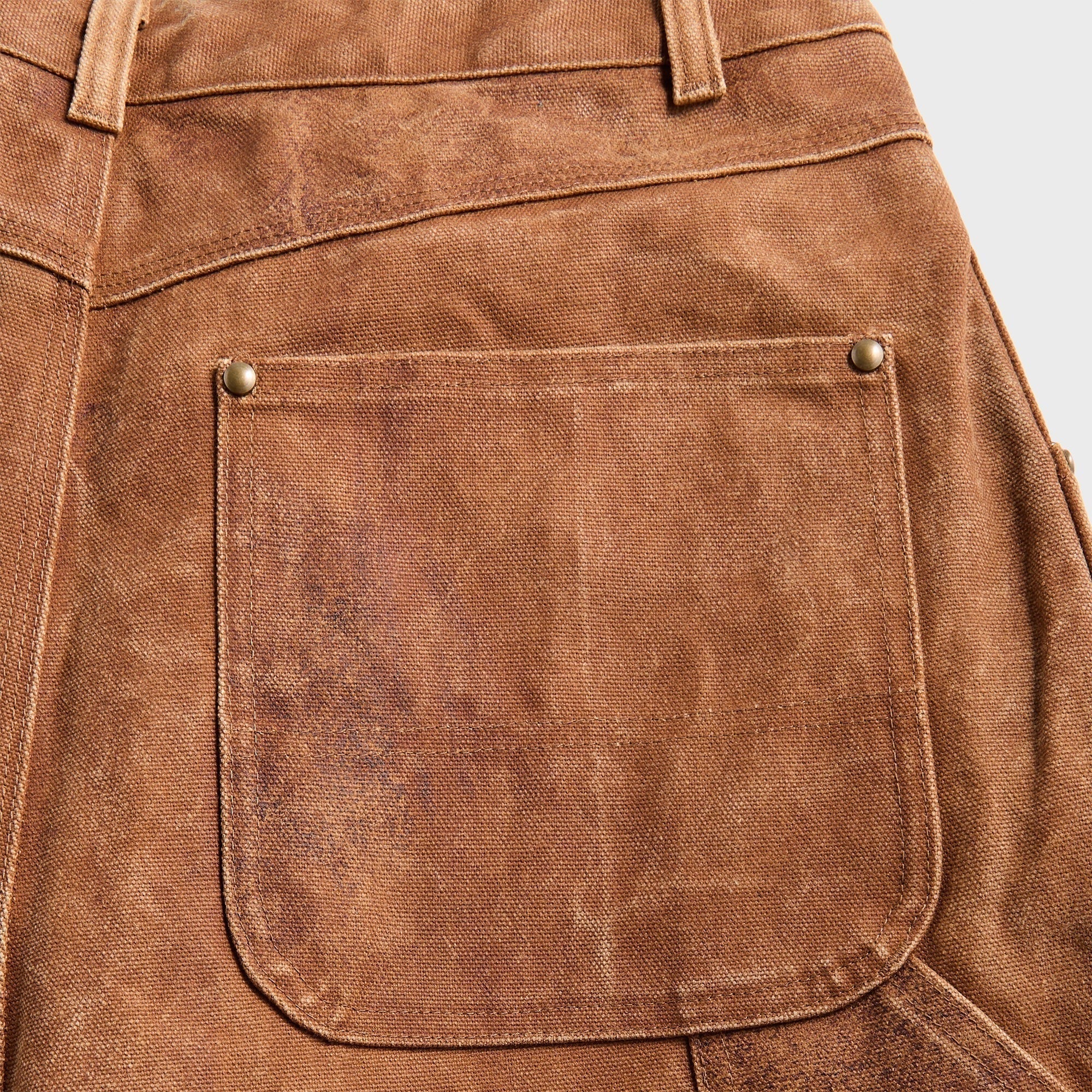 Needles H.D. Apron Painter Pant - Kakishibu Paint / Duck Canvas / Dark Brown