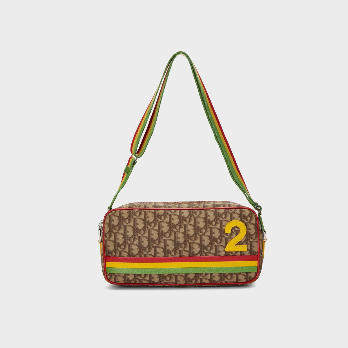 WGACA Dior Oblique Rasta Camera Bag - Brown
