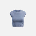 Alexander Wang Cap Sleeve Tee with Embossed Logo - Ariel Blue