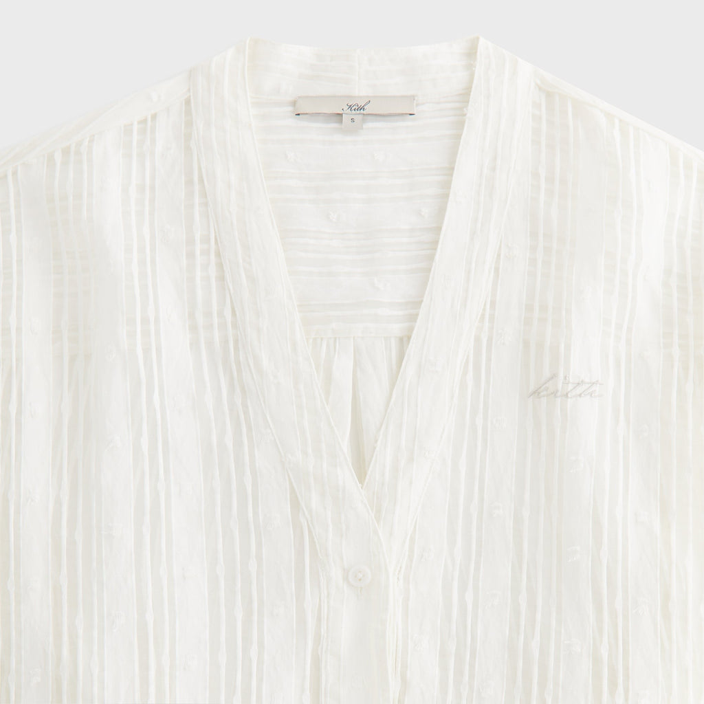 Kith Women Carmyn Sheer Cardigan Shirt - White