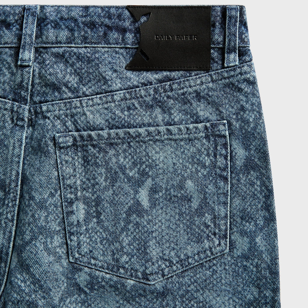 Daily Paper Snake Laser Denim Short - Blue
