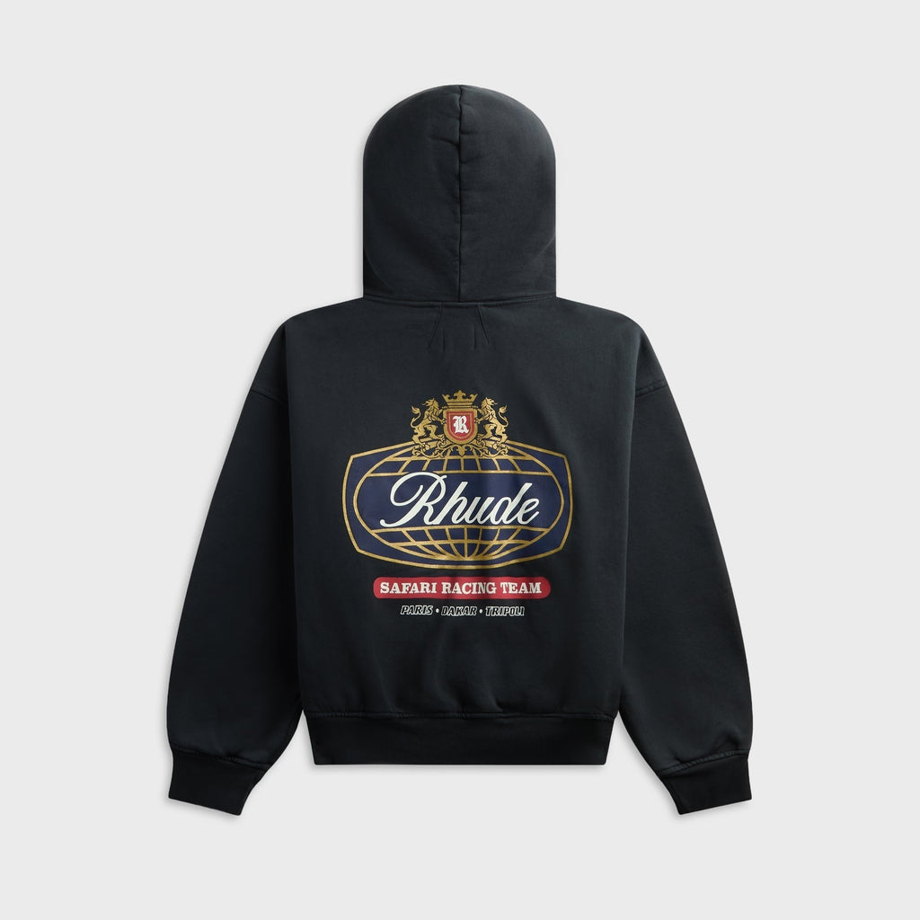Rhude Crest Hoodie - Vintage Black / Blue / Red