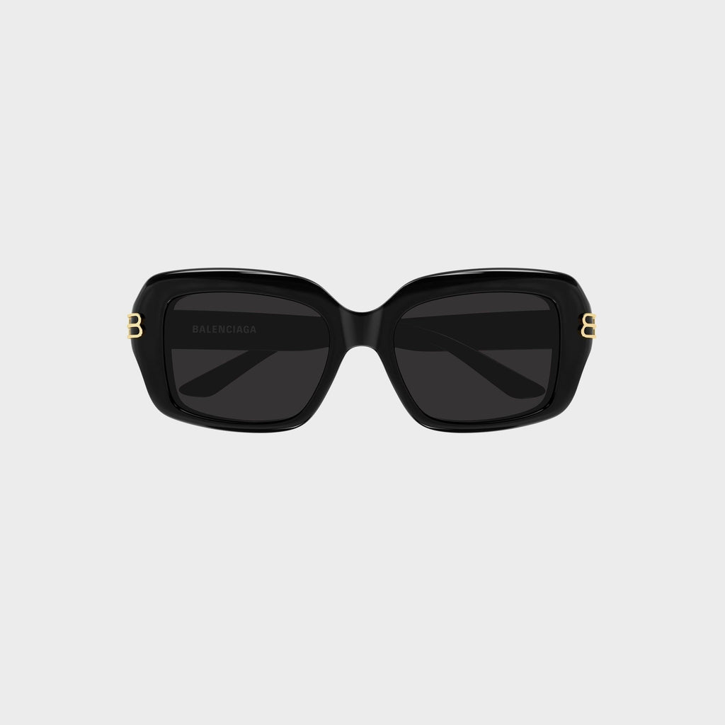 Balenciaga Full Rim Square Sunglasses - Black / Grey