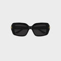 Balenciaga Full Rim Square Sunglasses - Black / Grey