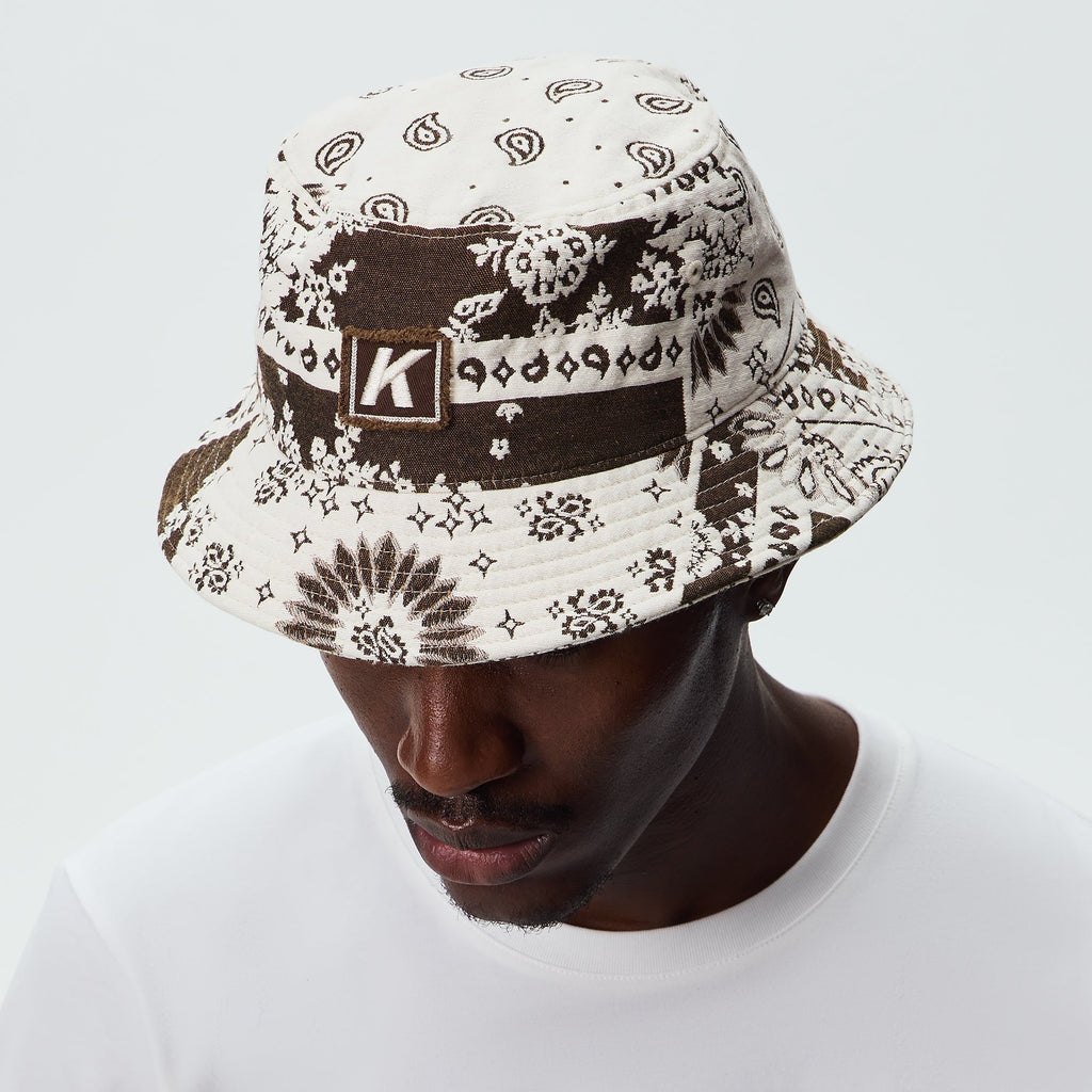 Kith Bandana Jacquard Dawson Bucket Hat - Coffee