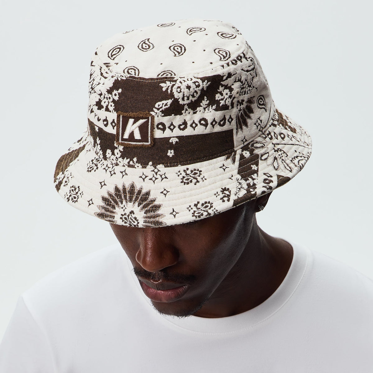 Kith Bandana Jacquard Dawson Bucket Hat - Coffee