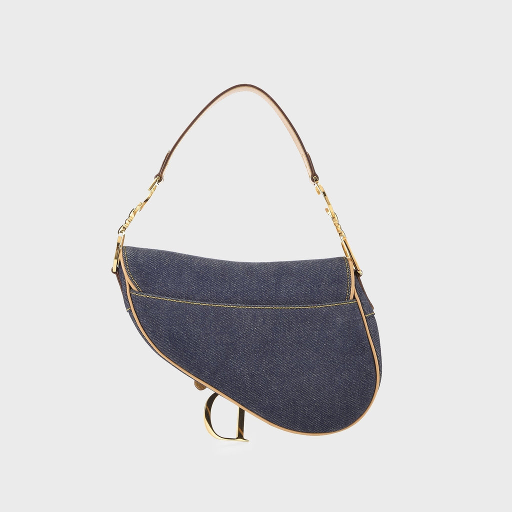 WGACA Dior Denim Saddle Bag - Navy