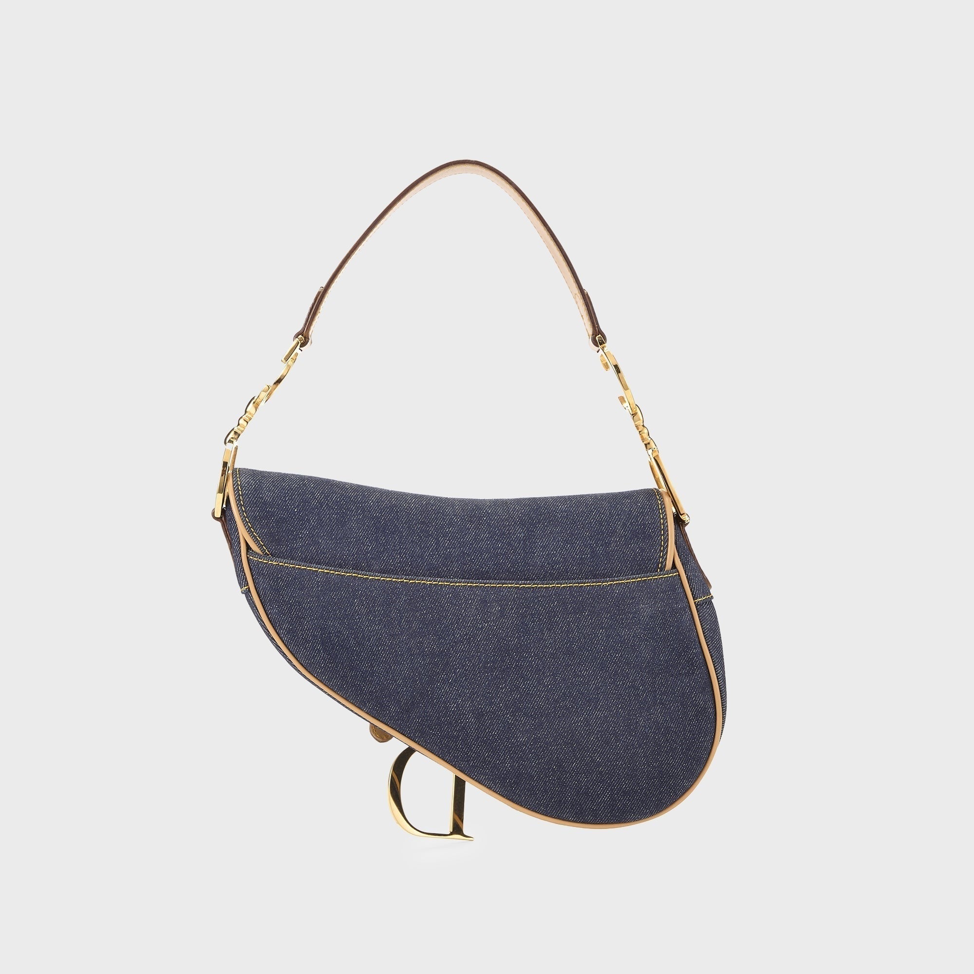 WGACA Dior Denim Saddle Bag - Navy