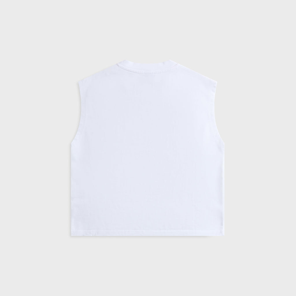 Casablanca Ribbed Tank Top - Bright White Jersey