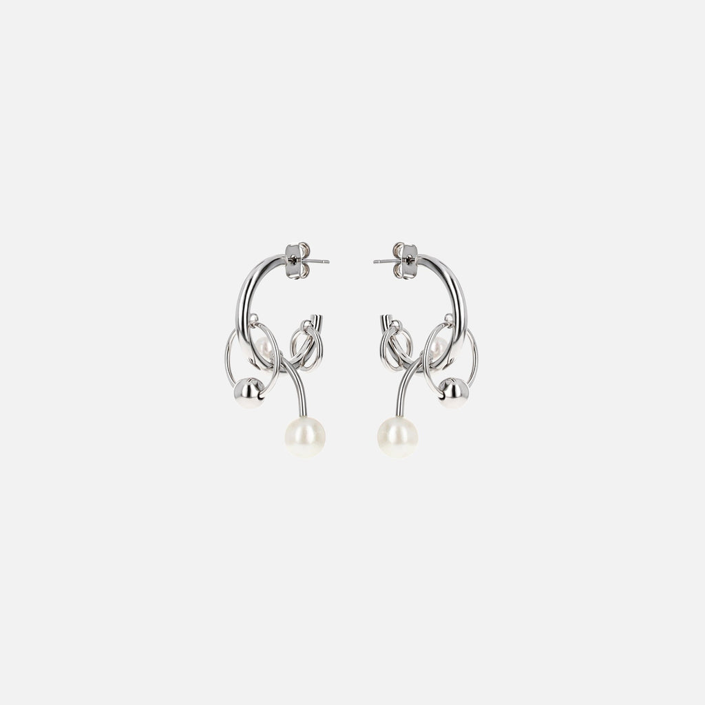 Justine Clenquet Chase Earrings - Palladium