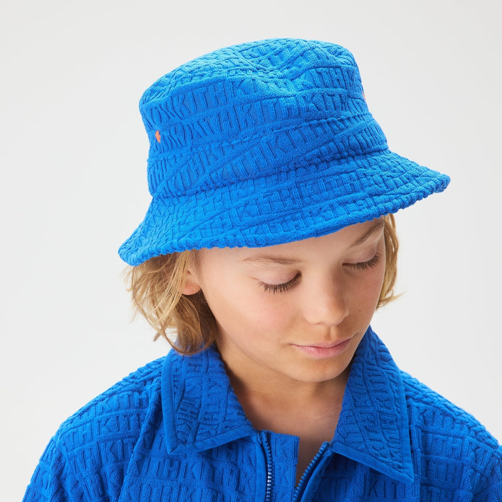 Kith Kids Monogram Towel Terry Bucket Hat - Greek