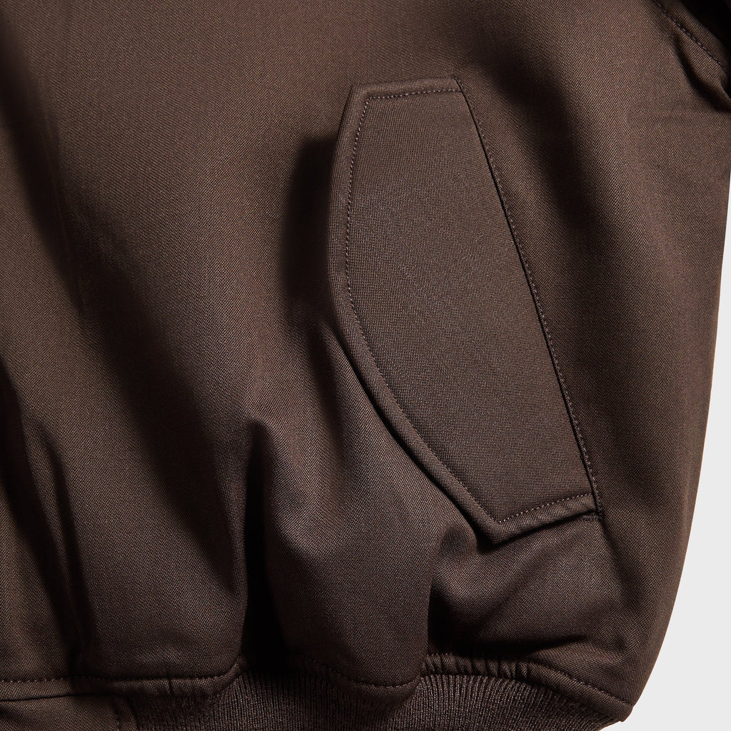 Entire Studios Cropped Broad Bomber Suiting - Dark Brown