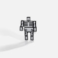 Areaware Cubebot Micro Skeleton - Black / White