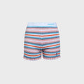 Casablanca Striped Shirred Short - Multi Stripe