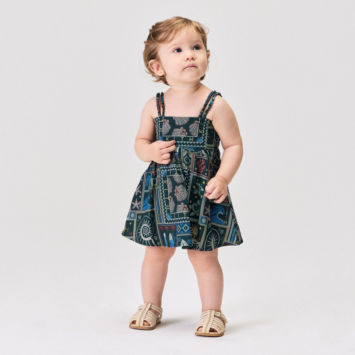 Kith Baby Beach Tile Dress Bloomer Set - Stadium