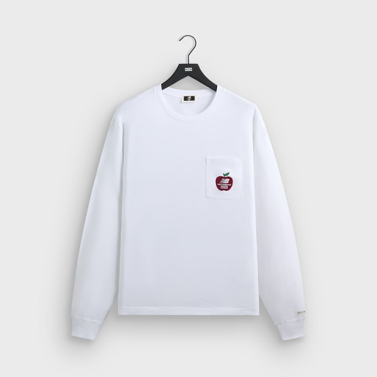 Kith & New Balance NY Woodblock Long Sleeve Pocket Tee - White