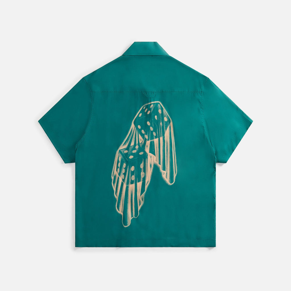 Awake NY Dice Printed Rayon Camp Shirt - Jade
