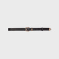Black Suede Studio Una Belt - Black Leather