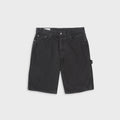 vowels Overdyed Painter Short - Black