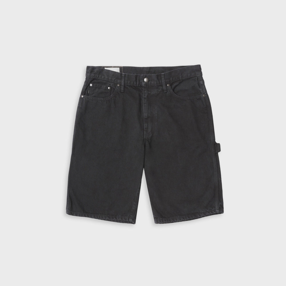 vowels Overdyed Painter Short - Black