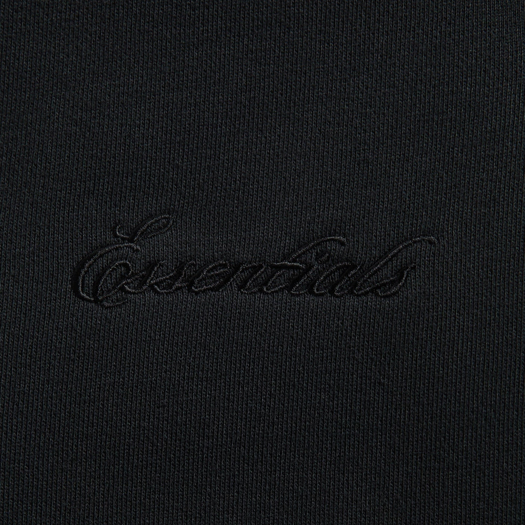 Essentials Relaxed Fleece Sweatpant With Piping - Jet Black / Cloud White