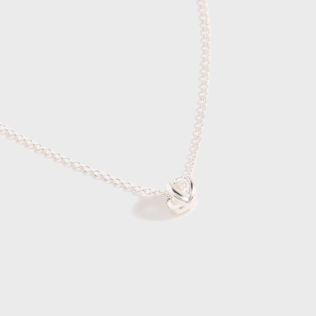 Le Gramme 1g Polished Sterling Silver Entrelacs Pendant with Chain - Silver