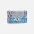 WGACA Chanel Sequin Waterfall XL Flapbag - Blue